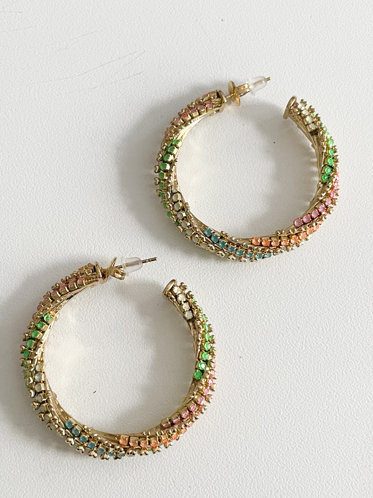 Boucles créoles torsadées doré