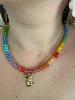 collier arc en ciel perles de verre