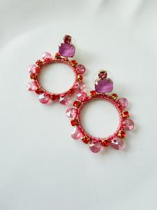 Boucles Salomé rose doré