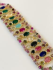 Bracelet pierres Georgia multi doré