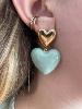 boucles Amour kaki doré