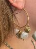 boucles créoles coquillage doré
