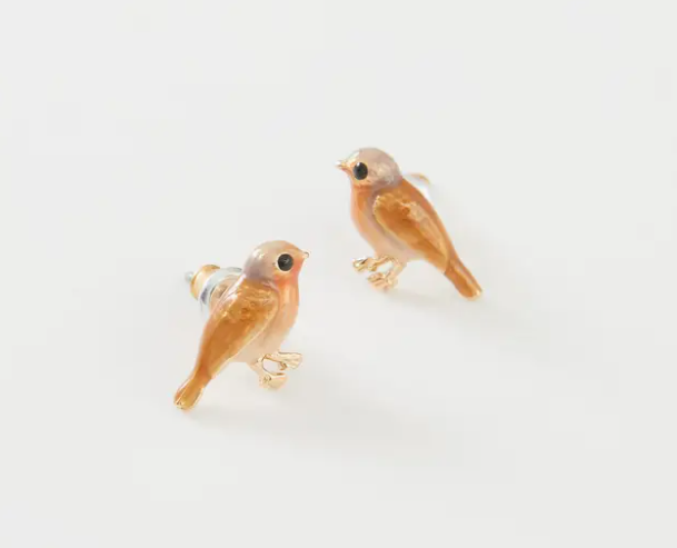 Boucles d'oreilles Oiseau doré de Fable