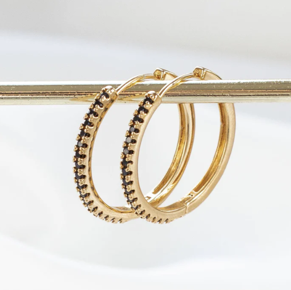 boucles Logan noir doré de Shlomit Ofir