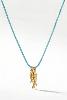 Collier Nami bleu gris doré de Shlomit