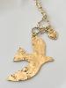 collier sautoir hirondelle doré