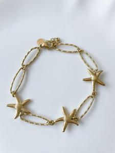 Bracelet chaine étoile de mer doré