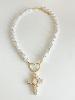 Collier Madone blanc doré