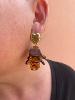 Boucles Cléo marron doré