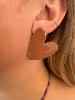boucles coeur marron doré
