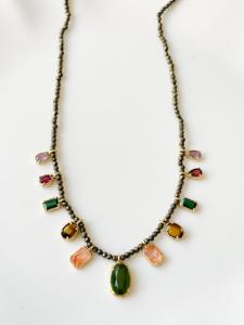 Collier Byzance gris doré