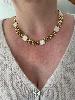 Collier Bianca beige doré