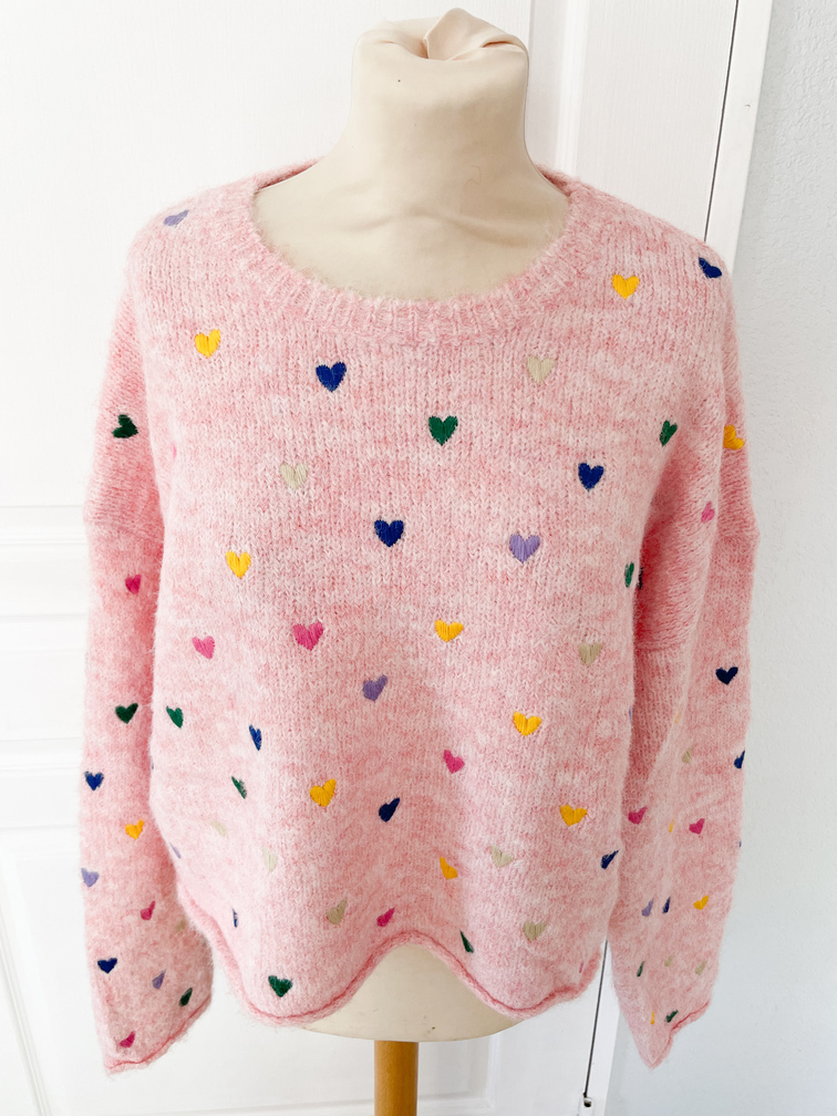 pull Coeur rose Musy Muse taille unique