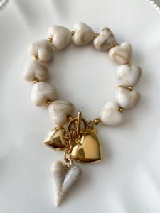 bracelet Sweet crème doré