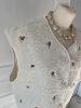 gilet sans manche moumoute beige fleurs 36/40