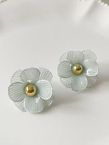 Boucles Paisley bleu doré