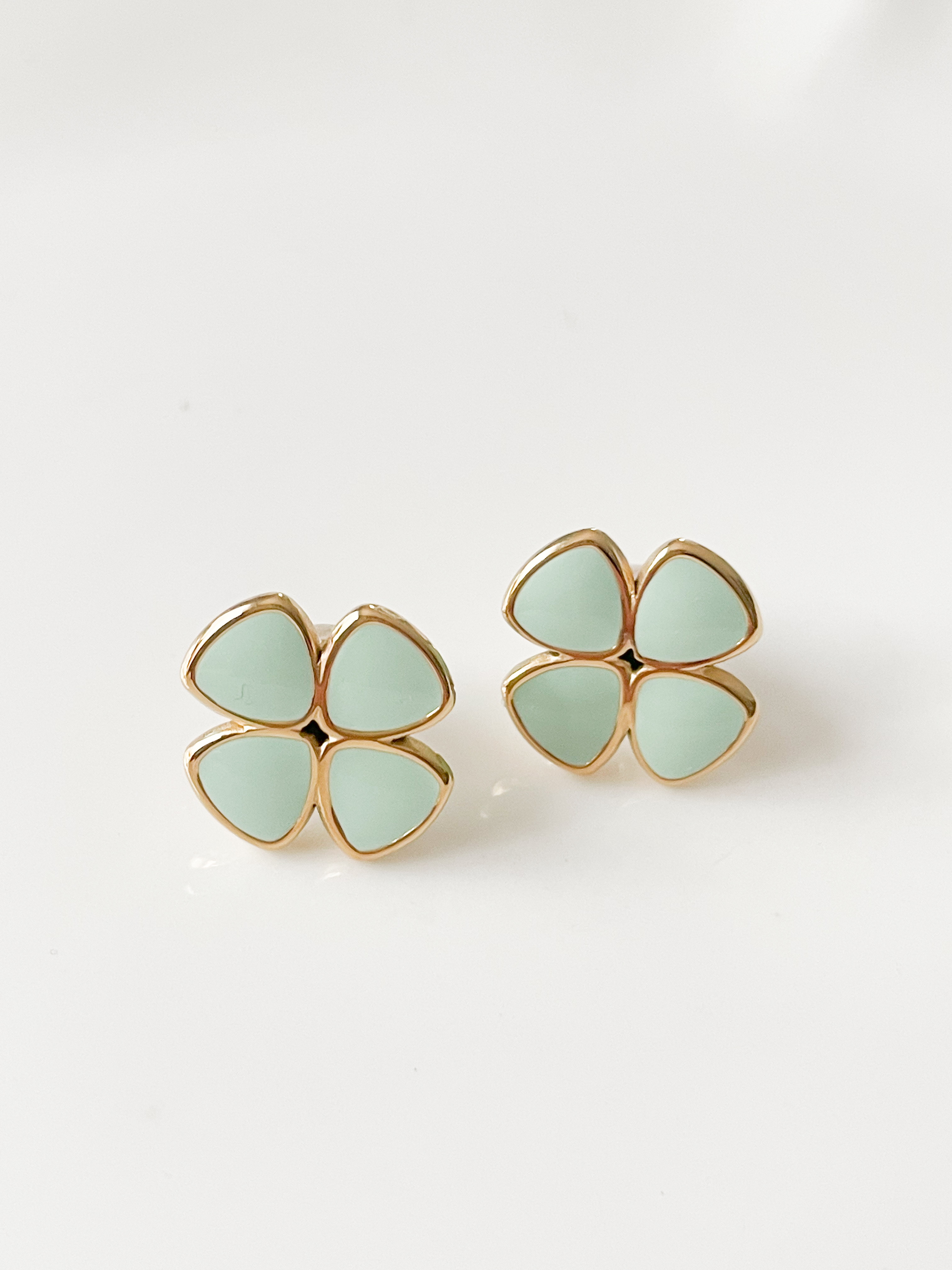 boucles mimi bleu doré