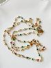 Collier bracelet multicolore doré