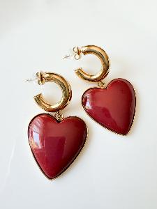 Boucles Abby rouge doré
