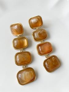 boucles Amélie beige doré