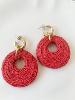 boucles Amélie framboise doré