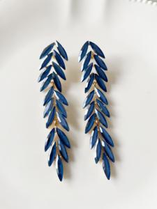 boucles Pyla bleu doré