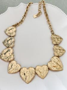 Collier Garance coeurs doré