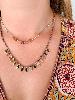Collier Iris doré argenté