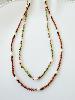 Collier pierres Bianca marron doré