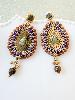 Boucles Bali brodé doré 