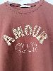 T shirt Club Amour marron  paillettes 40 42