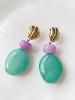 boucles Ariel bleu violet doré