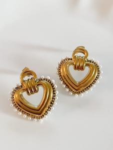 Boucles coeur Lisbeth doré