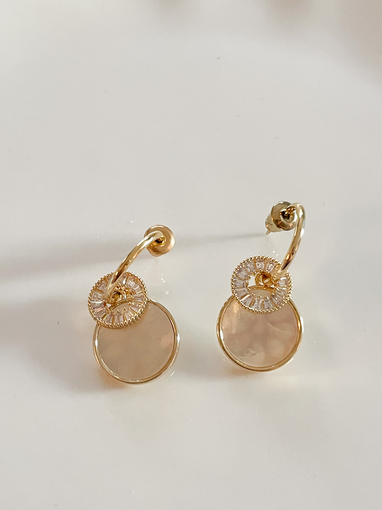 Boucles Lili nacre doré