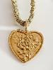 Collier tresse médaille coeur doré
