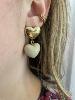 Boucles coeur beige doré