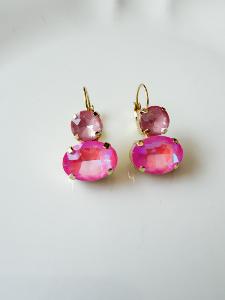 Boucles prune rose fluo doré