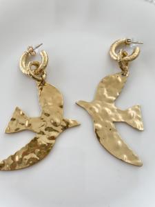 boucles hirondelle doré