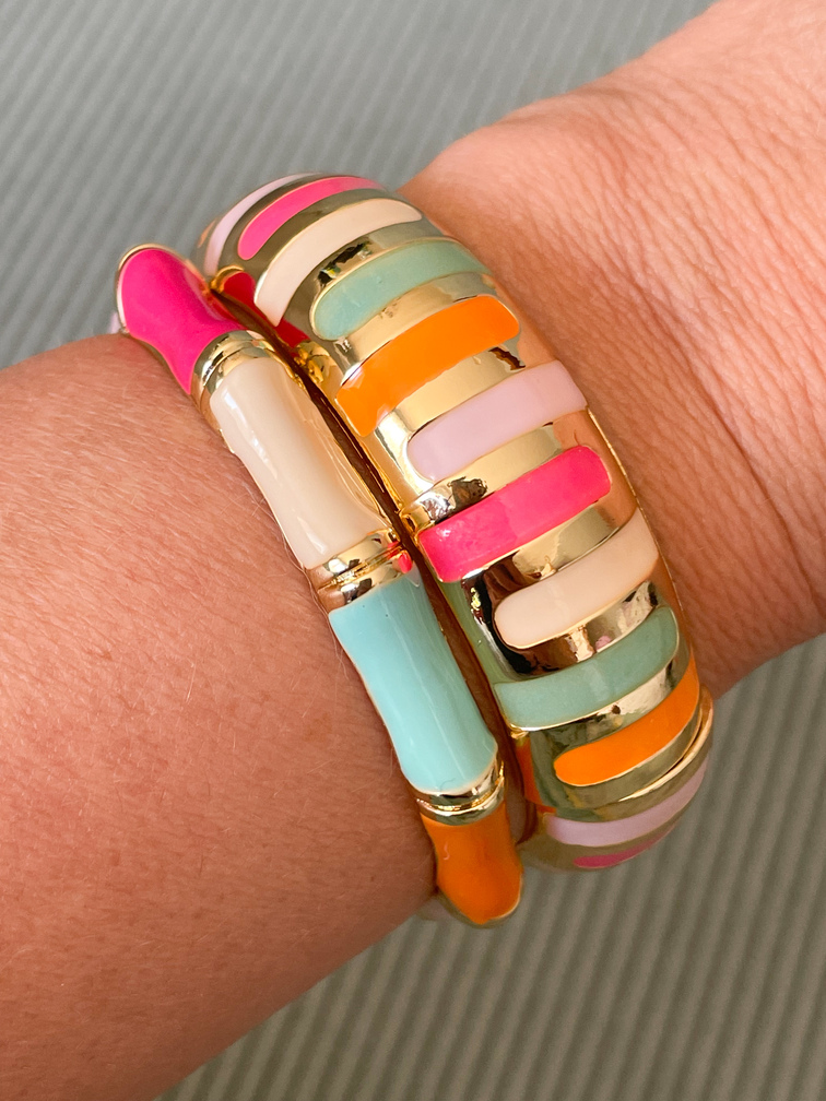 Bracelet Tina rose fin doré