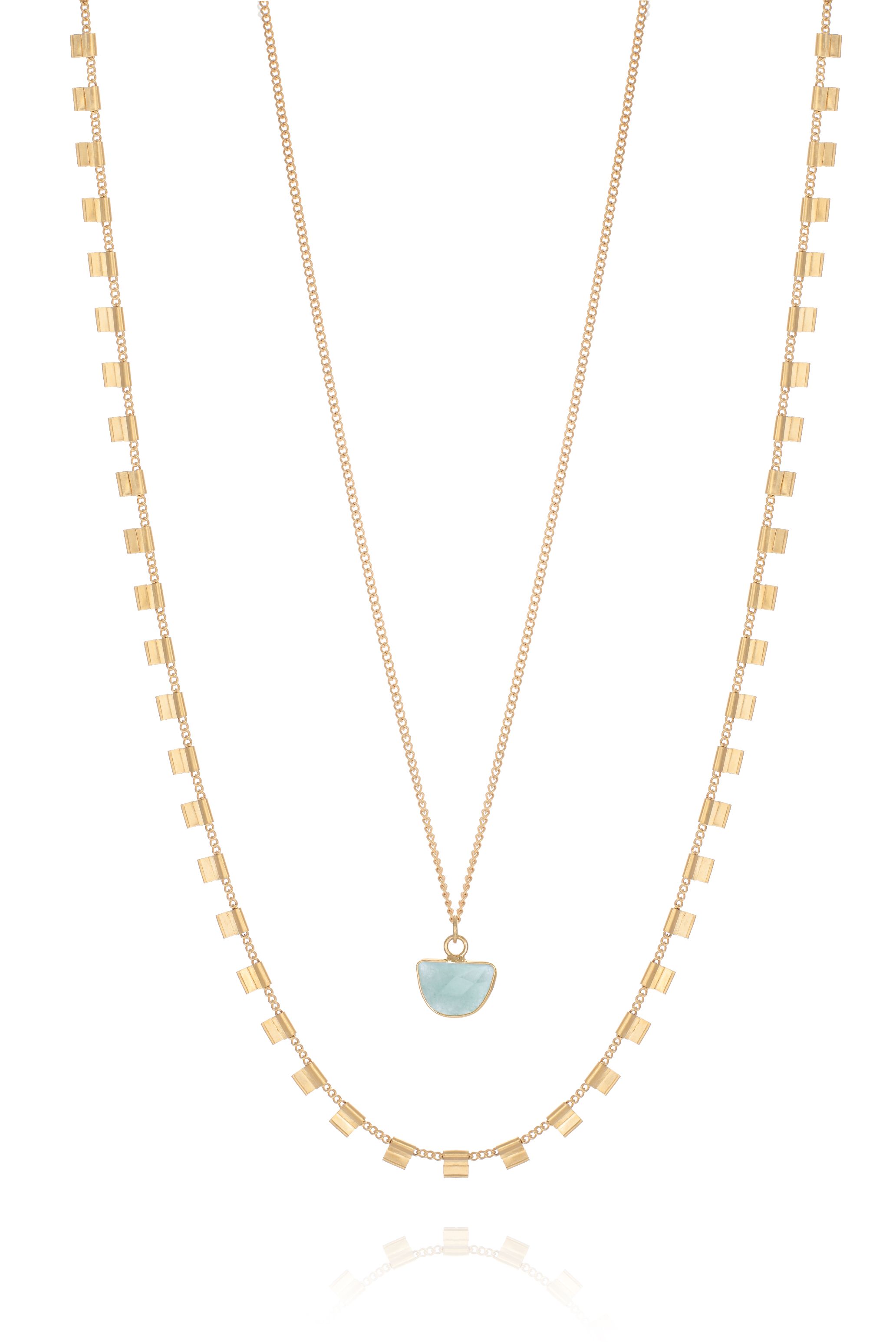 collier Cairo bleu doré de Shlomit Ofir