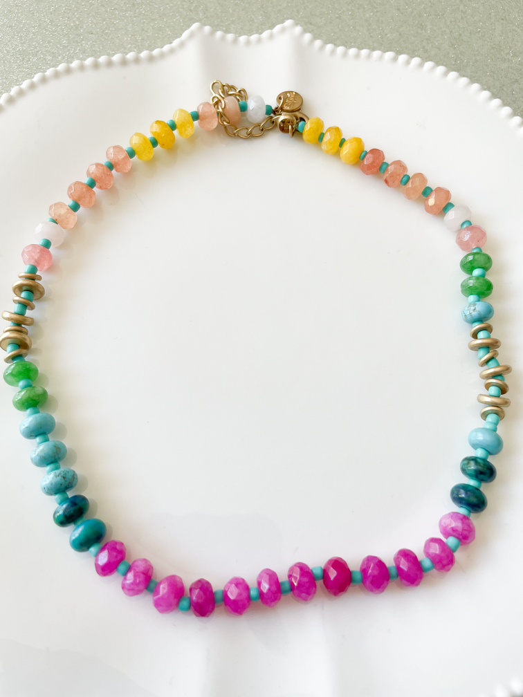 Collier Bonbon multi doré