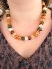 Collier Paula marron doré