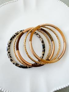 Bracelet 5 rangs graou doré