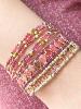 Bracelet pierres Tania mauve doré