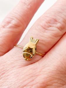 Bague poisson doré