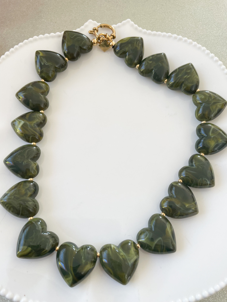 Collier Billie kaki doré