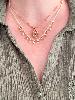 Collier Randy blanc rose doré