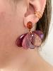 boucles Amélie bordeaux paillettes doré