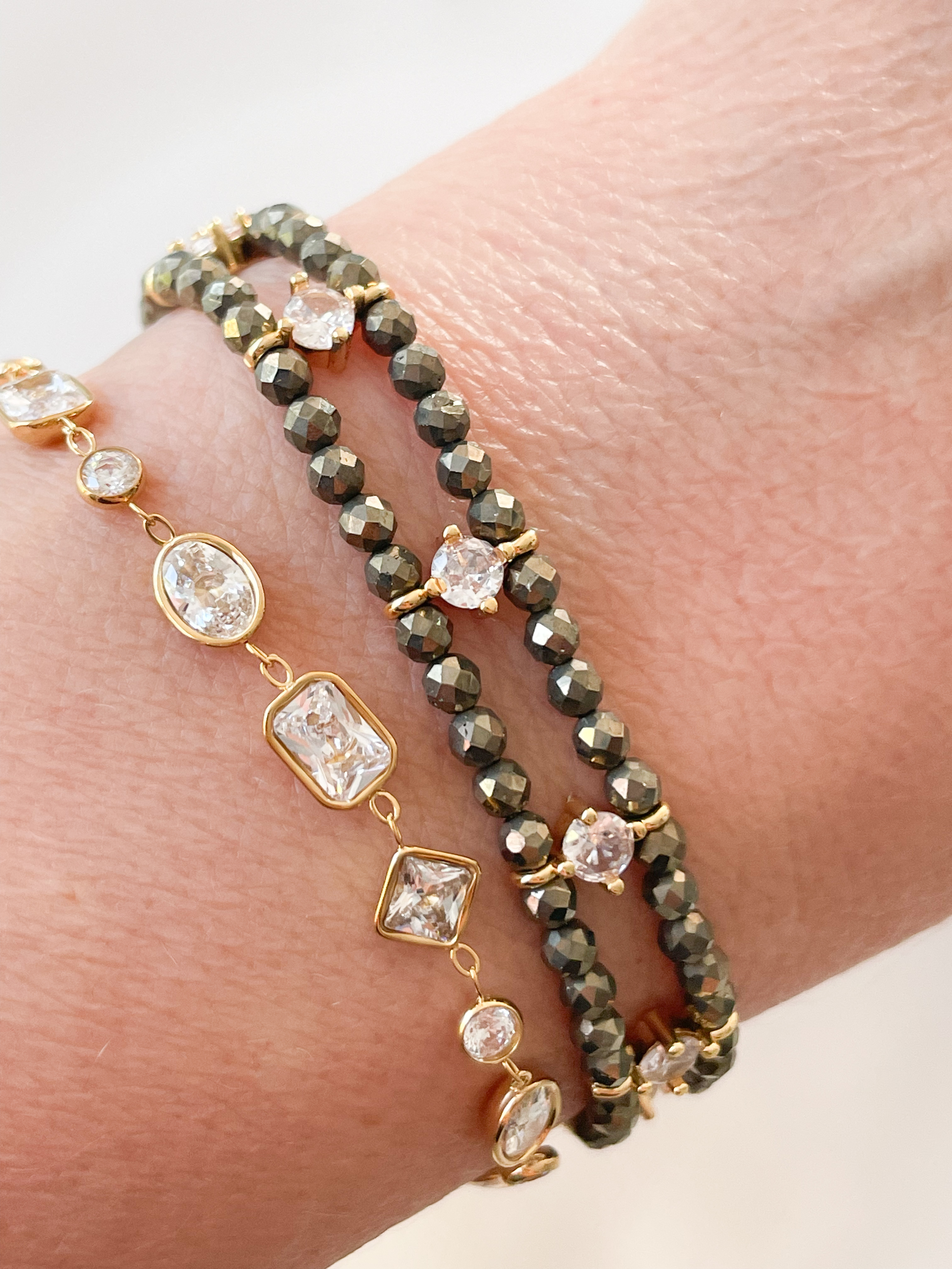Bracelet strass doré