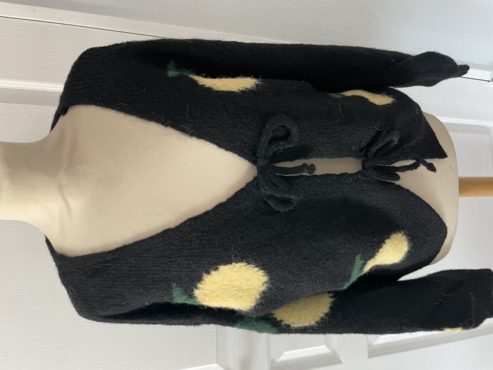 gilet doudou noir citrons 36/46